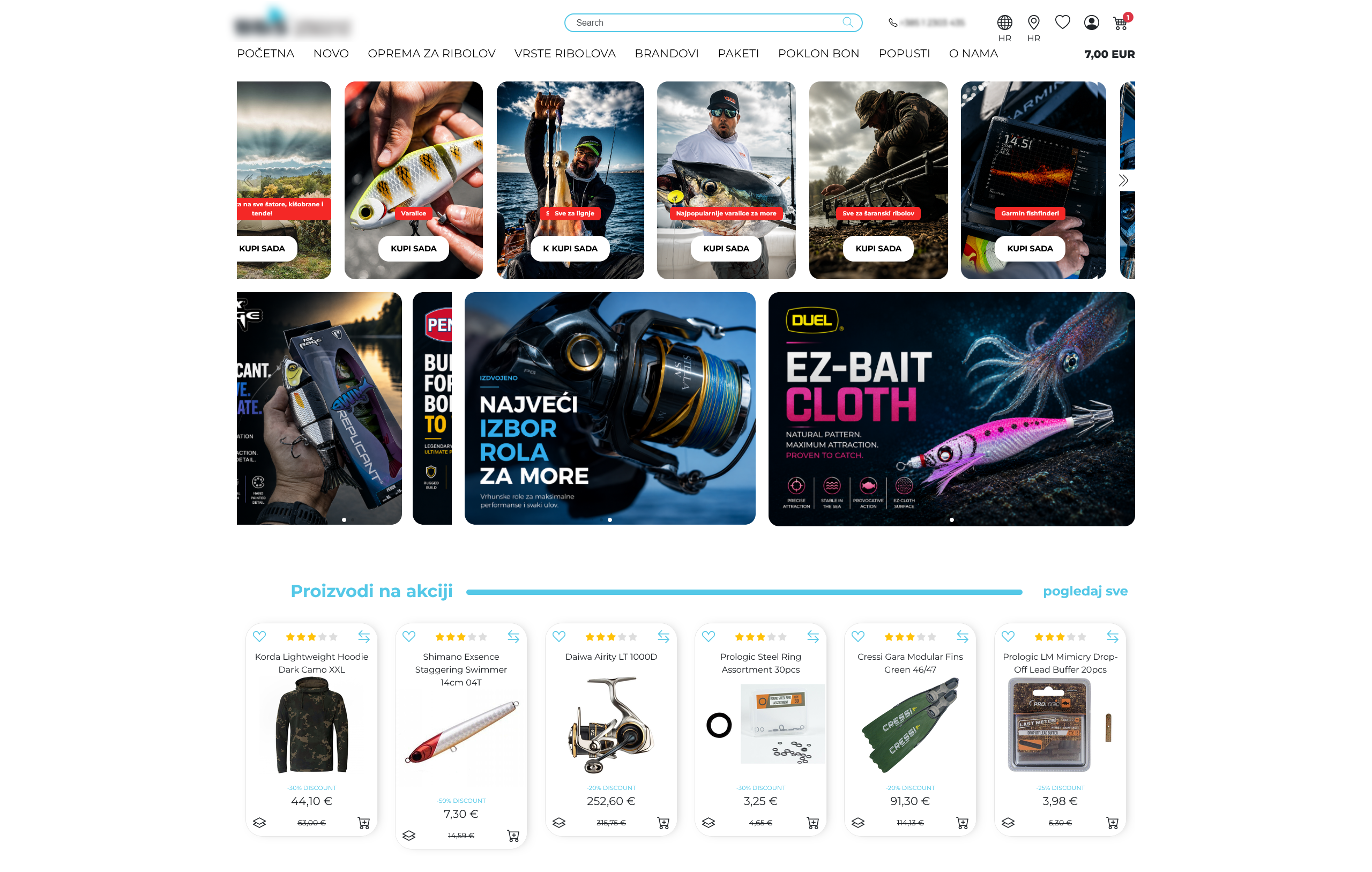 Javna naslovnica internetske trgovine sportske opreme